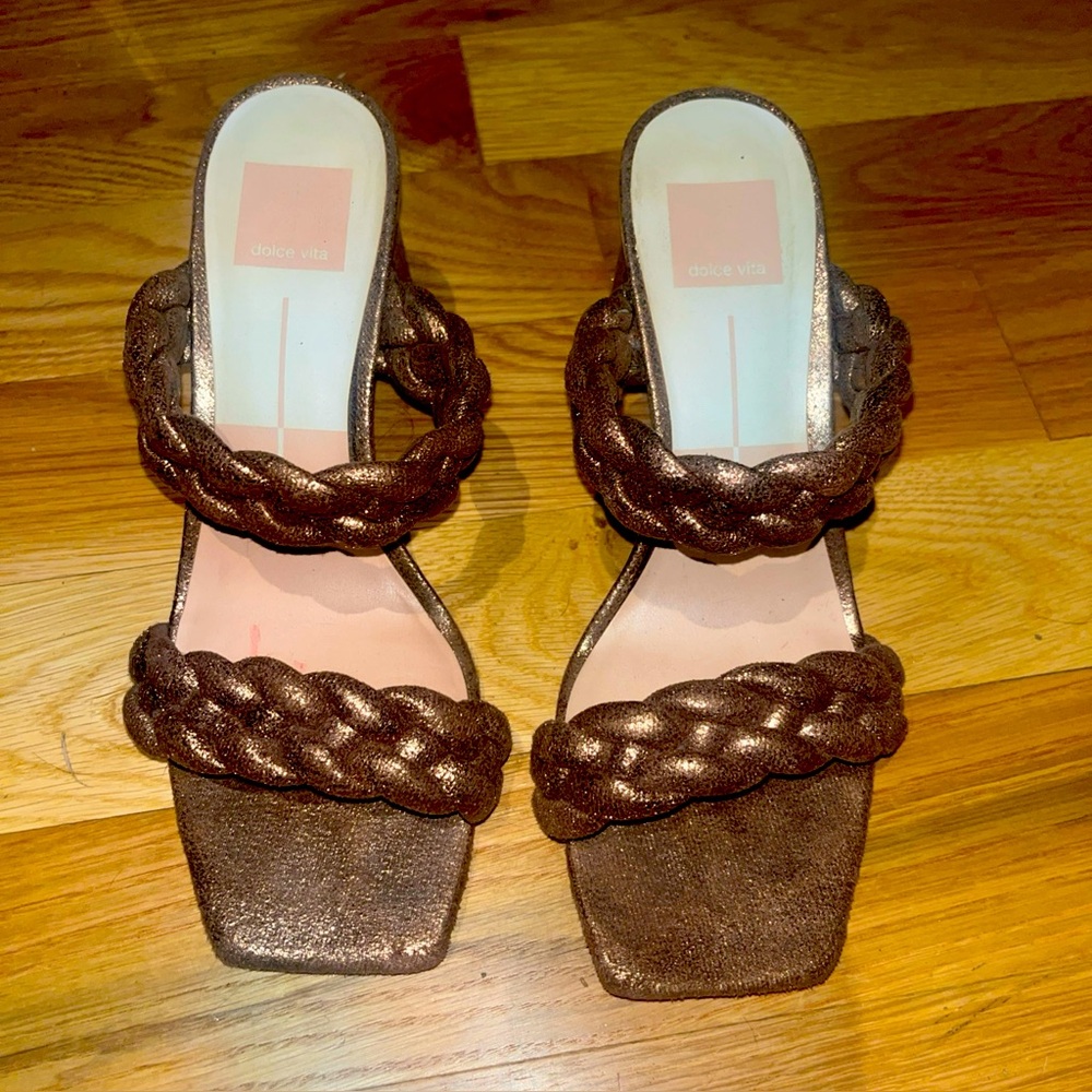Dolce Vita Women's Bronze Braided Sandals 7.5